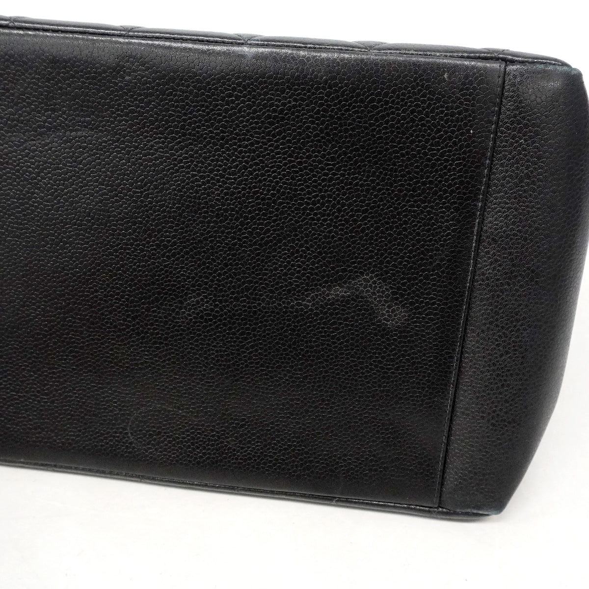 【6ic4331】シャネル チェーントート マトラッセ キャビアスキン ブラック ゴールド金具【中古】レディース