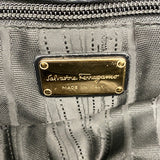 【6ic4340】サルヴァトーレフェラガモ ハンドバッグ ガンチーニ レザー ブラック ゴールド金具 2wayバッグ【中古】レディース