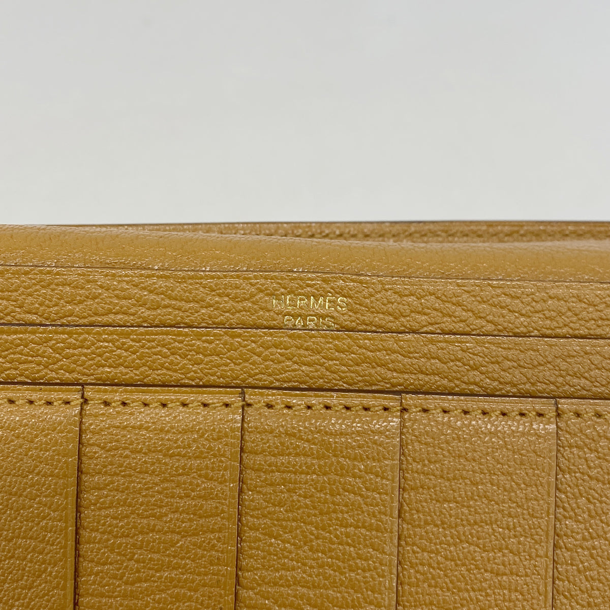 【6ic4350】エルメス 長財布 ベアンスフレ シェブルミゾル セサミ ゴールド金具 Y刻印【中古】レディース