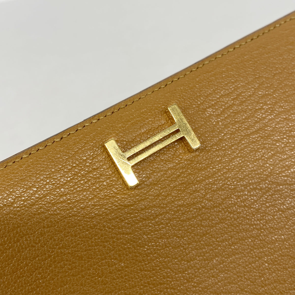 【6ic4350】エルメス 長財布 ベアンスフレ シェブルミゾル セサミ ゴールド金具 Y刻印【中古】レディース