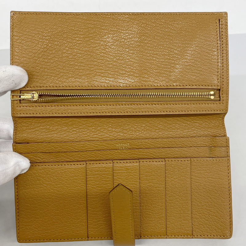 【6ic4350】エルメス 長財布 ベアンスフレ シェブルミゾル セサミ ゴールド金具 Y刻印【中古】レディース