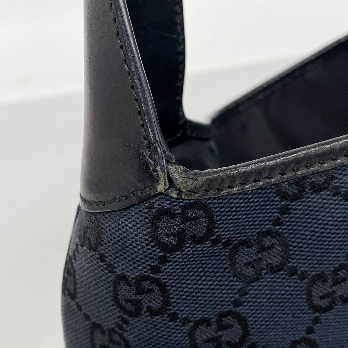 【6ic4357】グッチ ショルダーバッグ GGキャンバス/ジャッキー 001 3306 キャンバス ブラック シルバー金具【中古】レディース
