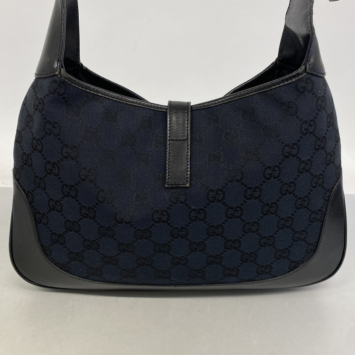 【6ic4357】グッチ ショルダーバッグ GGキャンバス/ジャッキー 001 3306 キャンバス ブラック シルバー金具【中古】レディース