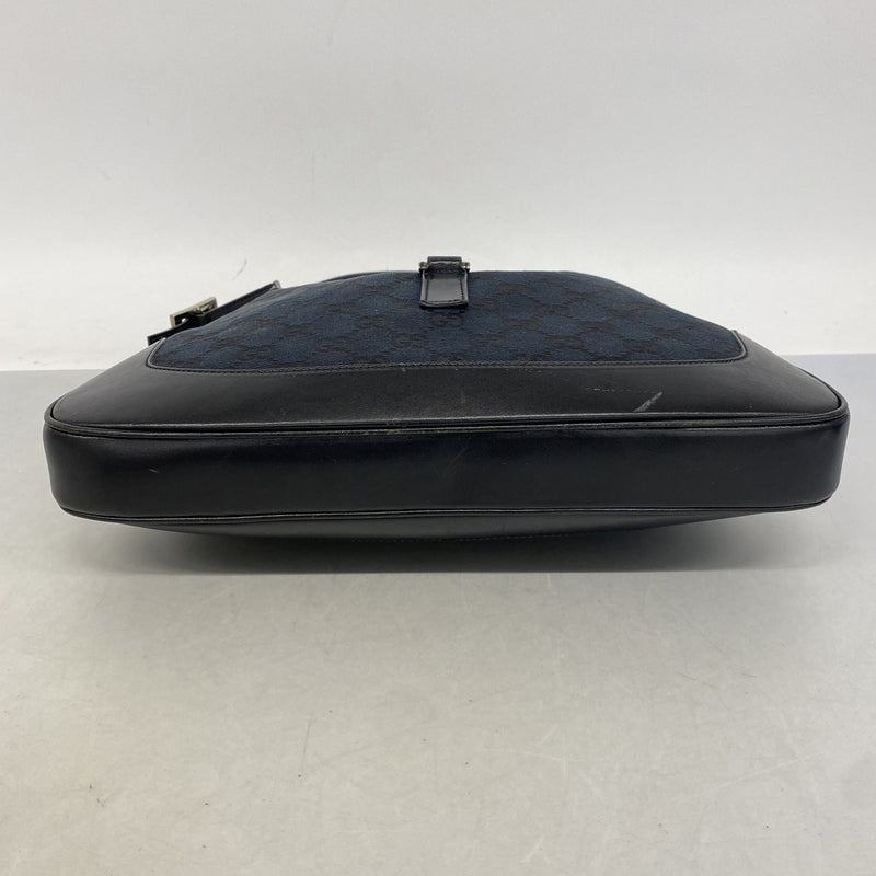 【6ic4357】グッチ ショルダーバッグ GGキャンバス/ジャッキー 001 3306 キャンバス ブラック シルバー金具【中古】レディース