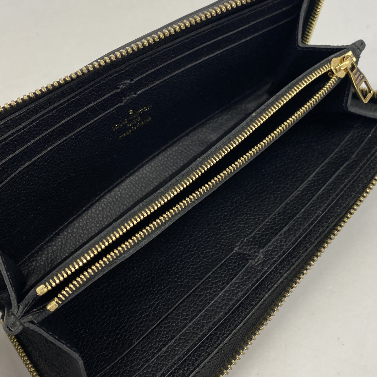 【6ic4367】ルイヴィトン 長財布 モノグラム・アンプラント ポルトフォイユクレマンス M60171 ノワール【中古】レディース