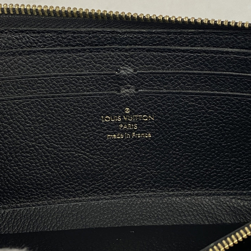 【6ic4367】ルイヴィトン 長財布 モノグラム・アンプラント ポルトフォイユクレマンス M60171 ノワール【中古】レディース
