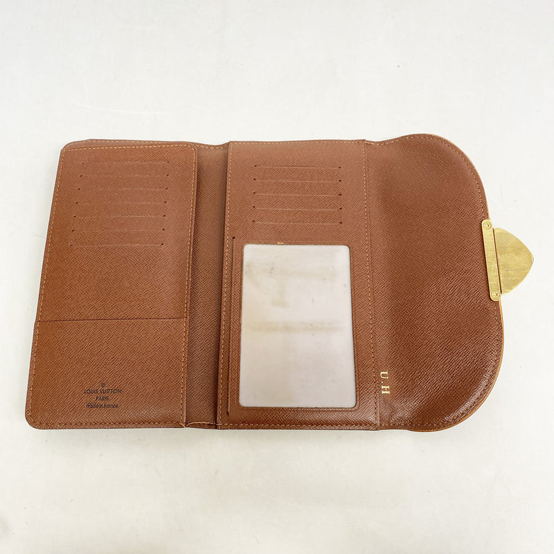 【6ic4385】ルイヴィトン 三つ折り長財布 モノグラム ポルトフォイユウジェニ M60123 ブラウン【中古】メンズ レディース ユニセックス