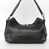【6ic4393】シャネル ショルダーバッグ 2.55/マトラッセ ラムスキン ブラック シルバー金具【中古】レディース