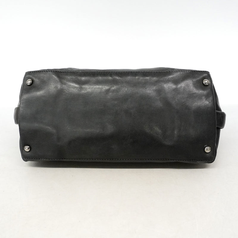 【6ic4393】シャネル ショルダーバッグ 2.55/マトラッセ ラムスキン ブラック シルバー金具【中古】レディース