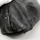 【6ic4393】シャネル ショルダーバッグ 2.55/マトラッセ ラムスキン ブラック シルバー金具【中古】レディース