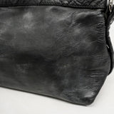 【6ic4393】シャネル ショルダーバッグ 2.55/マトラッセ ラムスキン ブラック シルバー金具【中古】レディース