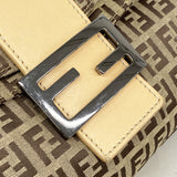 【6ic4413】フェンディ ハンドバッグ ズッキーノ ナイロンキャンバス ブラウン シルバー金具【中古】レディース