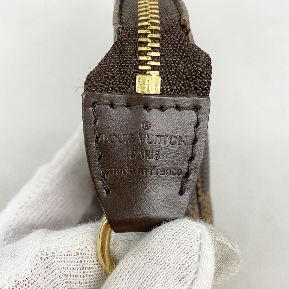【6ic4416】ルイヴィトン ポーチ ダミエ ミニポシェットアクセソワール N58009 エベヌ【中古】レディース