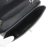 【6ic4419】シャネル ショルダーバッグ チェーンショルダー レザー ブラック シルバー金具【中古】レディース