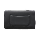 【6ic4419】シャネル ショルダーバッグ チェーンショルダー レザー ブラック シルバー金具【中古】レディース