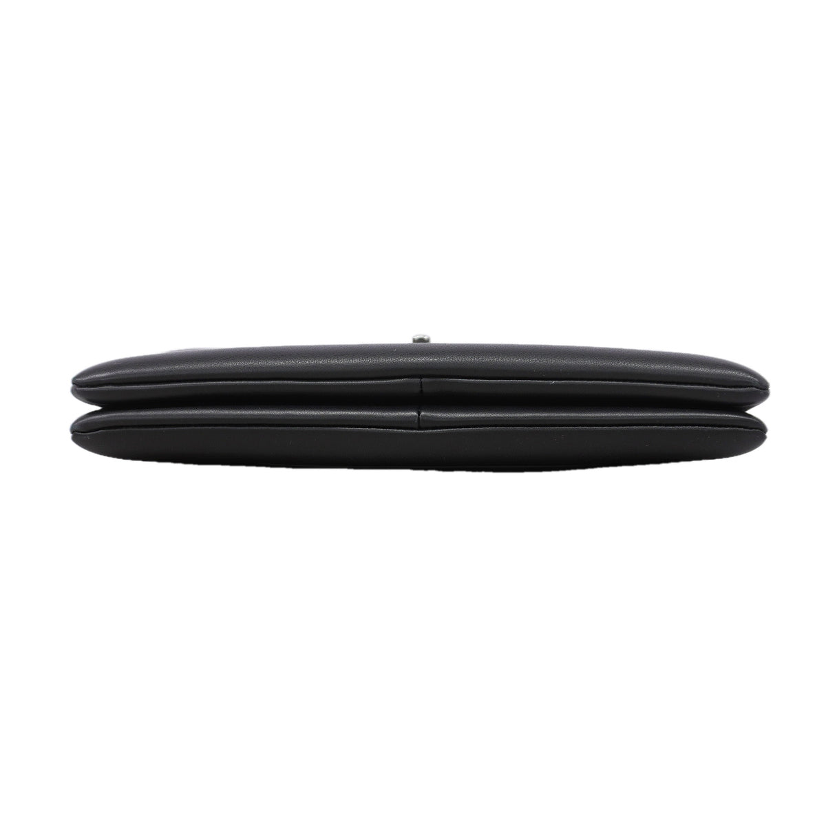 【6ic4419】シャネル ショルダーバッグ チェーンショルダー レザー ブラック シルバー金具【中古】レディース