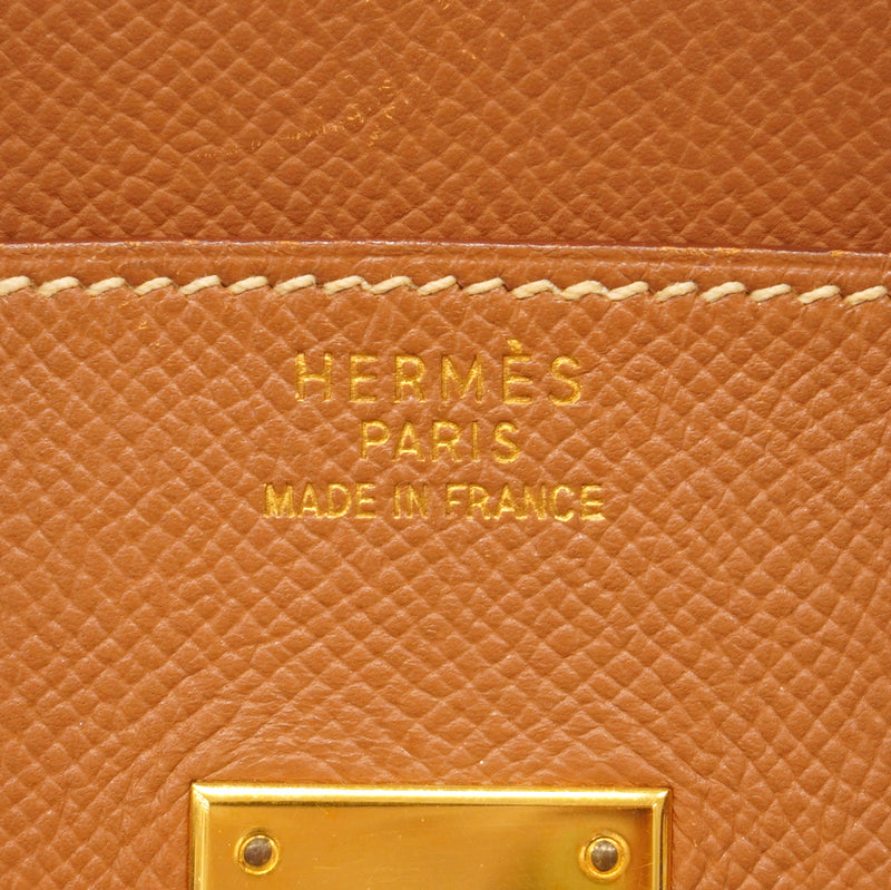 【6ic4437】エルメス ハンドバッグ バーキン35 クシュベル ゴールド ゴールド金具 □C刻印【中古】レディース