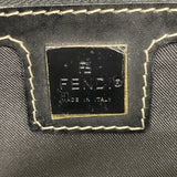 【6ic4444】フェンディ ハンドバッグ ズッキーノ マンマバケット ナイロンキャンバス ブラック シルバー金具【中古】レディース