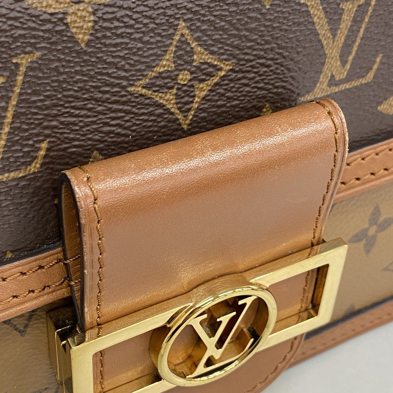 【6ic4449】ルイヴィトン ショルダーバッグ モノグラム・リバース ドーフィーヌMINI M45959 ブラウン【中古】レディース