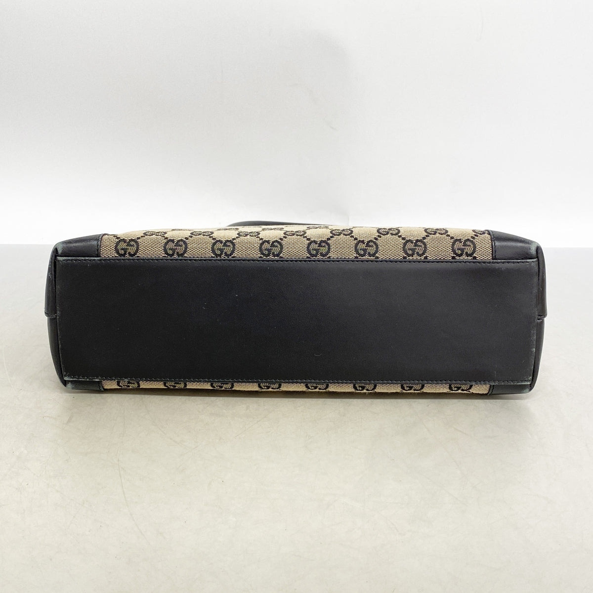 【6ic4476】グッチ トートバッグ GGキャンバス 002 1119 キャンバス ブラック ベージュ シャンパンゴールド金具【中古】レディース
