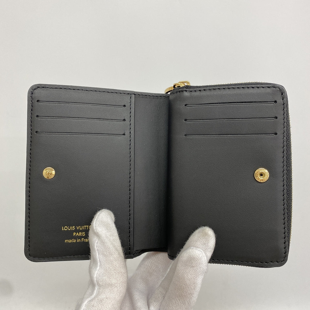 【6ic4513】ルイヴィトン 財布 モノグラム ポルトフォイユルー M81599 ノワール【中古】レディース