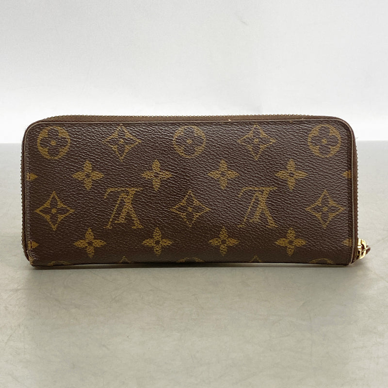 【6ic4524】ルイヴィトン 長財布 モノグラム ポルトフォイユクレマンス M42119 ブラウン ホットピンク【中古】レディース