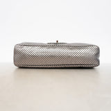 【6ic4571】シャネル ショルダーバッグ 2.55 Wチェーン パンチング レザー シルバー ゴールド/シルバー金具【中古】レディース