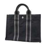 【6ic4590】エルメス トートバッグ フールトゥPM キャンバス ブラック シルバー金具【中古】メンズ レディース ユニセックス