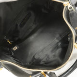 【6ic4638】シャネル ボストンバッグ キャビアスキン ブラック ゴールド金具【中古】レディース