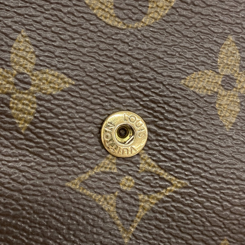【6ic4668】ルイヴィトン 三つ折り財布 モノグラム ポルトフォイユヴィクトリーヌ M62472 ブラウン【中古】レディース