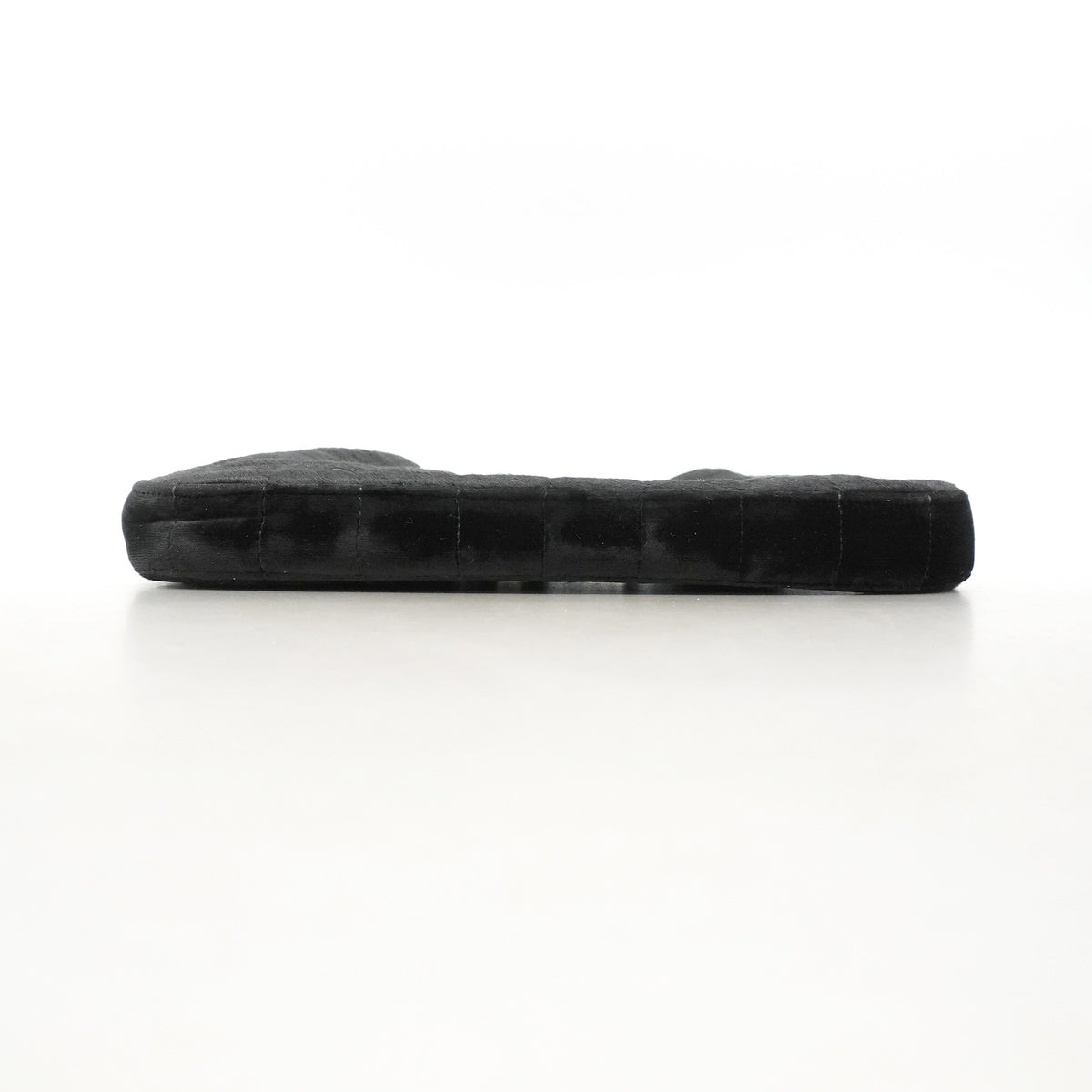 【6ic4685】シャネル チェーントート チョコバー ベロア ハラコ ブラック ゴールド金具【中古】レディース
