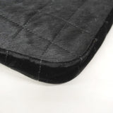 【6ic4685】シャネル チェーントート チョコバー ベロア ハラコ ブラック ゴールド金具【中古】レディース