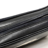 【6ic4686】シャネル ショルダーバッグ フリンジ付きチェーンショルダー ラムスキン ブラック ゴールド金具【中古】レディース