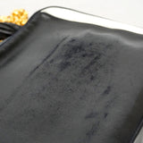 【6ic4686】シャネル ショルダーバッグ フリンジ付きチェーンショルダー ラムスキン ブラック ゴールド金具【中古】レディース