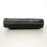 【6ic4687】シャネル ハンドバッグ ラムスキン ブラック シルバー金具【中古】レディース