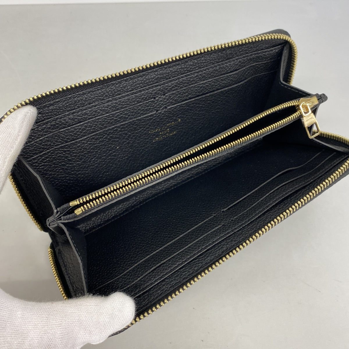 【6ic4699】ルイヴィトン 長財布 モノグラム・アンプラント ポルトフォイユクレマンス M60171 ノワール【中古】レディース