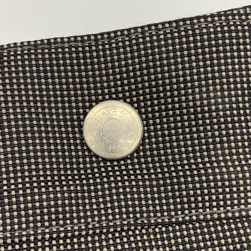 【6ic4705】エルメス トートバッグ エールラインMM ナイロン グレー シルバー金具【中古】レディース