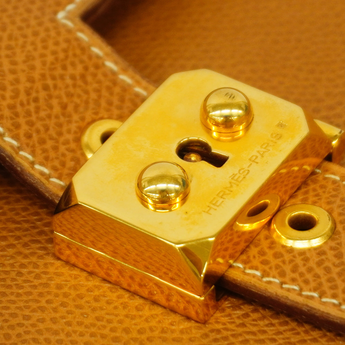 【6ic4720】エルメス ブリーフケース サックアデペッシュ クシュベル ゴールド ゴールド金具 〇T刻印【中古】レディース
