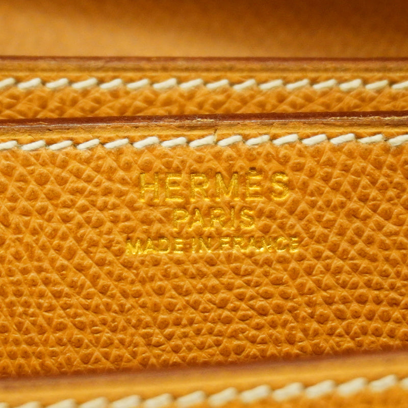【6ic4720】エルメス ブリーフケース サックアデペッシュ クシュベル ゴールド ゴールド金具 〇T刻印【中古】レディース
