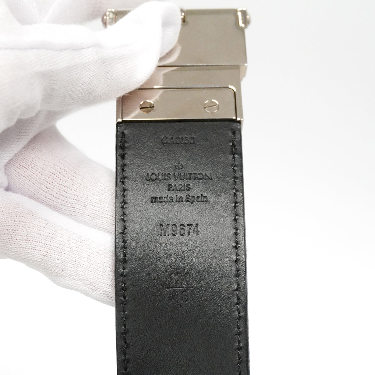 【6ic4753】ルイヴィトン ベルト ダミエ･アンフィニ サンチュールボストン M9674 ノワール【中古】メンズ