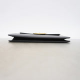【6ic4764】カルティエ ショルダーバッグ サファイア レザー ネイビー ゴールド金具【中古】レディース