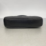 【6ic4767】シャネル ハンドバッグ マトラッセ ラムスキン ブラック シルバー金具【中古】レディース