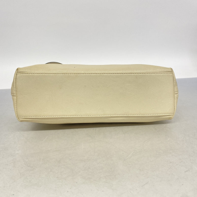 【6ic4769】グッチ ハンドバッグ インターロッキングG 631663 レザー アイボリー ゴールド金具 2wayバッグ【中古】レディース
