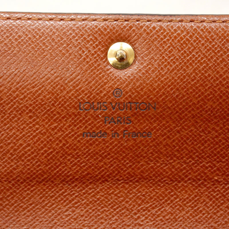 【6id4809】ルイヴィトン 長財布 モノグラム ポルトモネクレディ M61725 ブラウン【中古】レディース