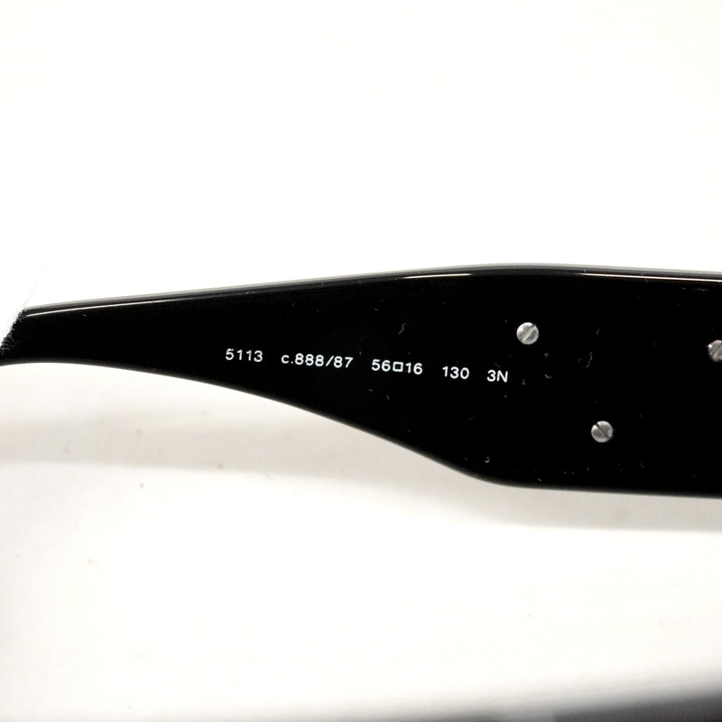 【6id4810】シャネル サングラス カメリア 5113 プラスチック ブラック シルバー金具【中古】レディース
