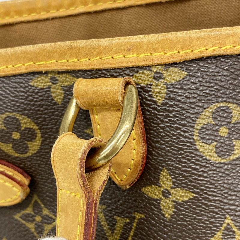 【6id4825】ルイヴィトン トートバッグ モノグラム バティニョールオリゾンタル M51154 ブラウン【中古】レディース