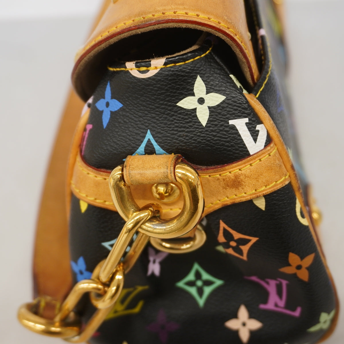 【6id4831】ルイヴィトン ショルダーバッグ モノグラム・マルチカラー ビバリー MM M40204 ブロン【中古】レディース