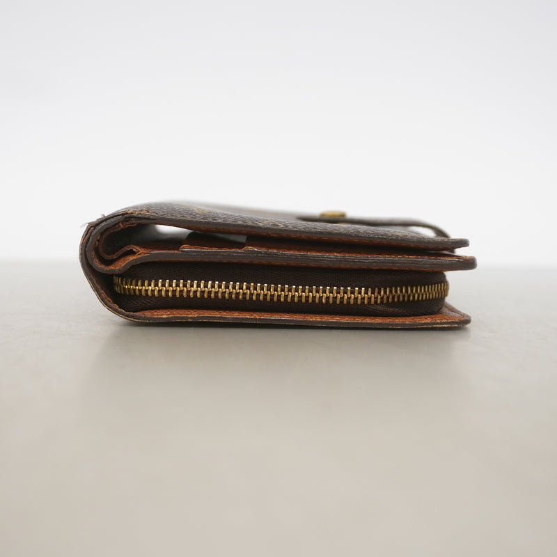 【6id4834】ルイヴィトン 財布 モノグラム ポルトパピエジップ M61207 ブラウン【中古】レディース