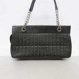 【6id4838】シャネル ショルダーバッグ チェーンショルダー ラムスキン ブラック シルバー金具【中古】レディース