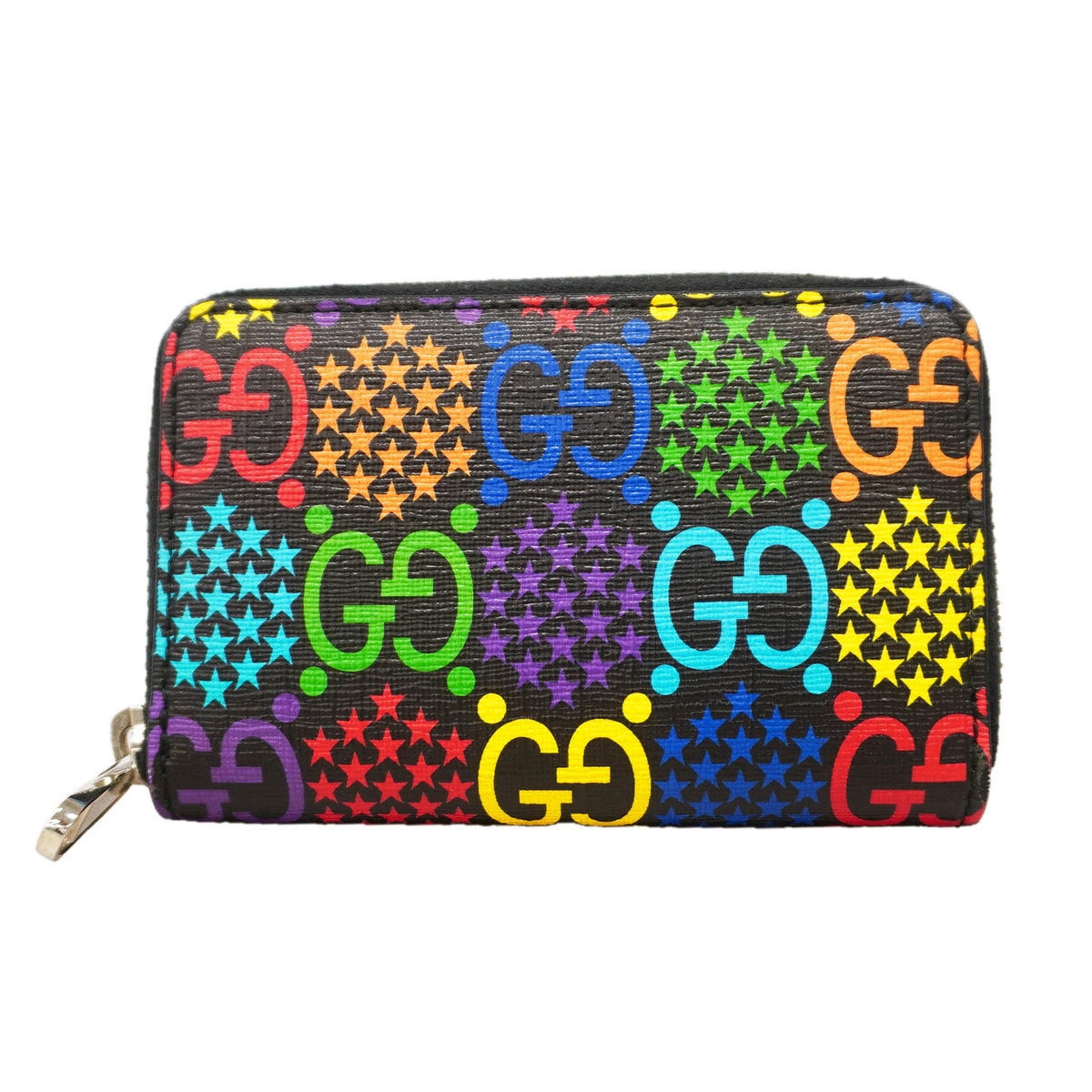 【6id4841】グッチ コインケース GGサイケデリック 601095 PVC マルチカラー シルバー金具【中古】メンズ レディース ユニセックス